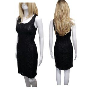 George Black Sequin Lace Dress - NWOT